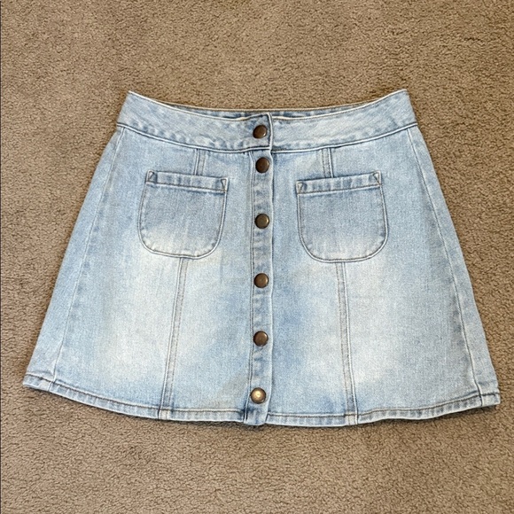 Brandy Melville Dresses & Skirts - Brandy Melville Light Blue Denim Skirt